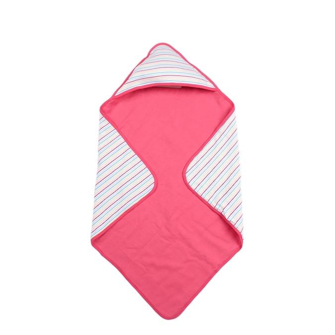 Baby Organic Cotton Hooded Blanket - Girl