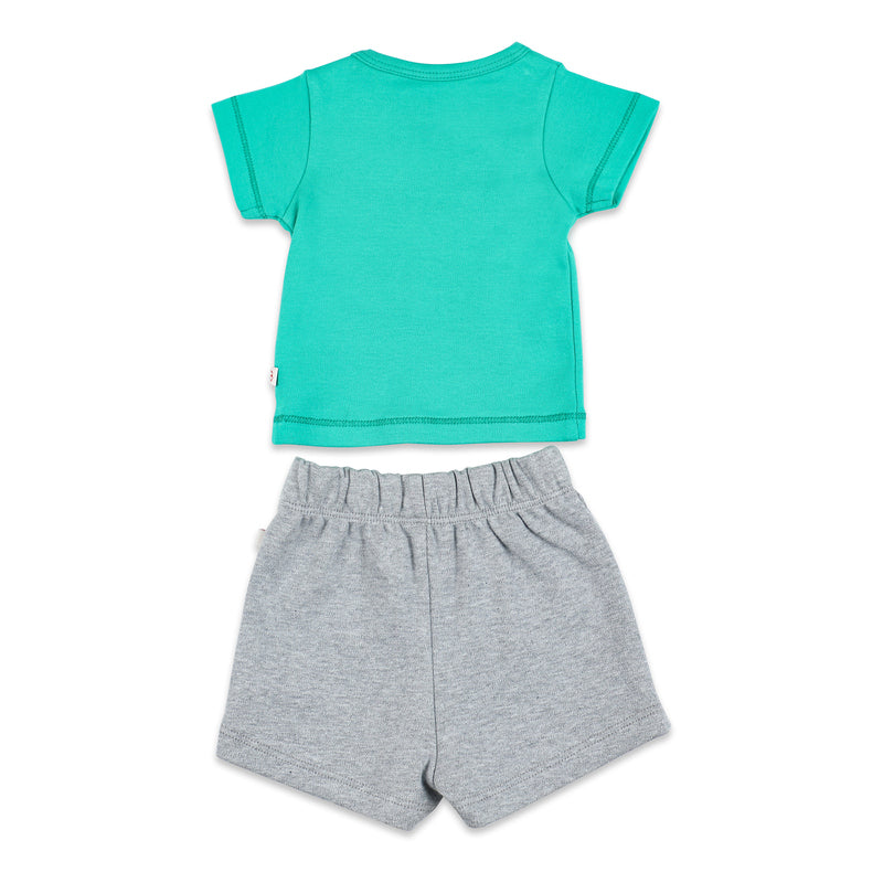 Baby Organic Cotton T-shirt and Shorts Set - A-B-C