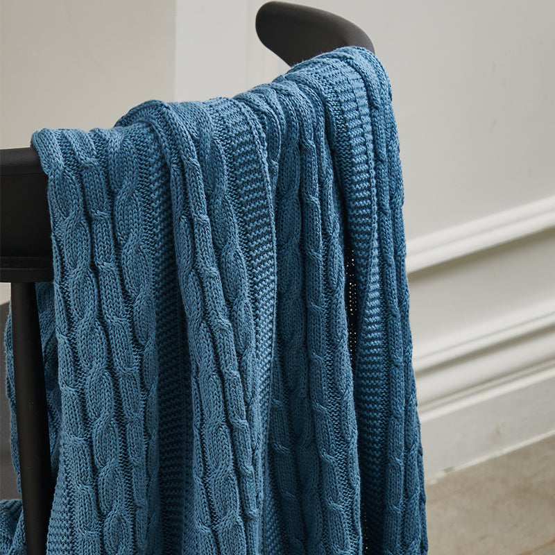 Baby Organic Cotton Snuggly Blanket - Prussian Blue