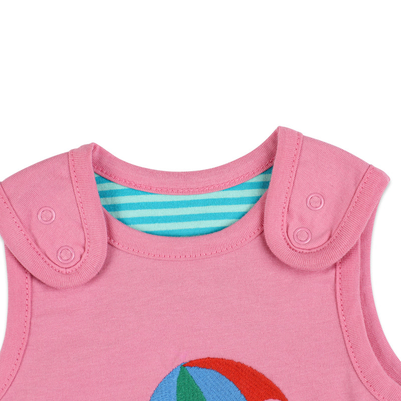 Baby Organic Cotton Reversible Frock - Happy Duck