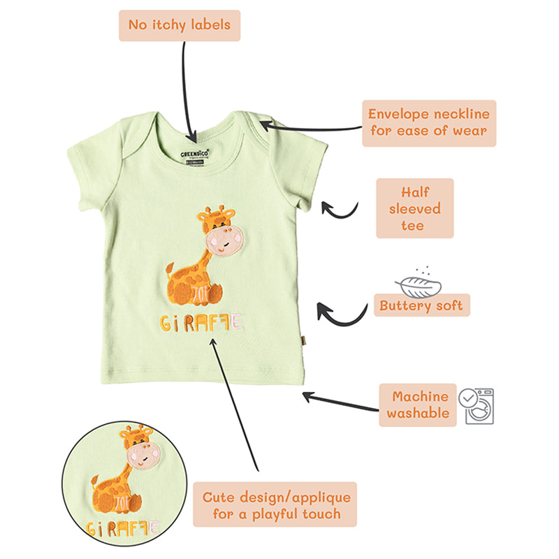 Baby Organic Cotton T-shirt - Giffy Giraffe