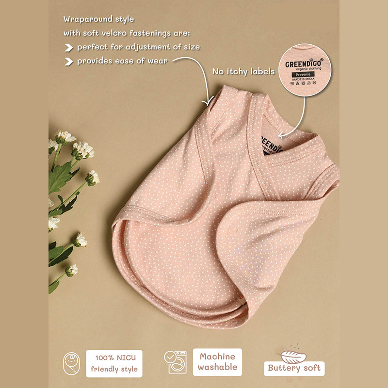 Preemie Baby Organic Cotton Top - Rosebud