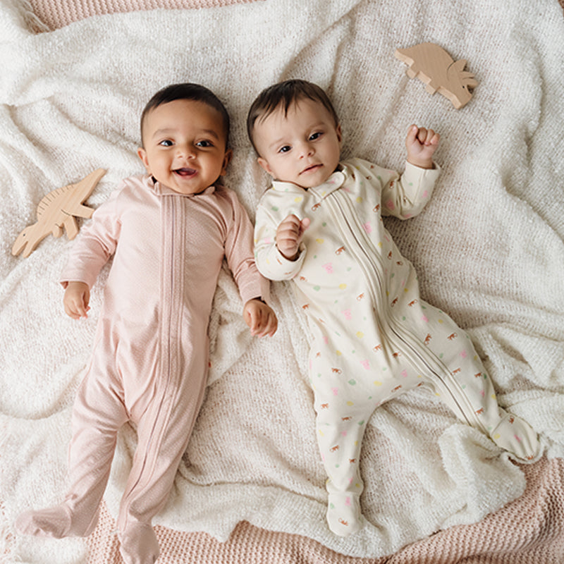 Baby Organic Cotton Sleepsuits- Barn Farm - Pack of 2