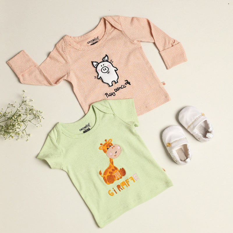 Baby Organic Cotton Tops - Groovy Moves - Pack of 2