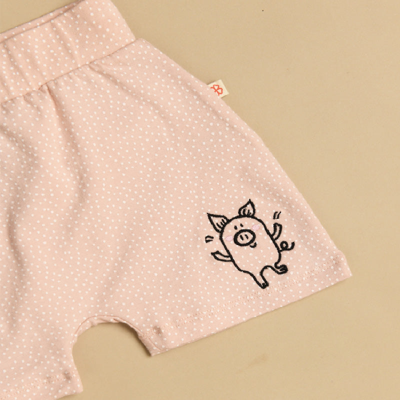 Baby Organic Cotton Shorts - Peppy Piggy