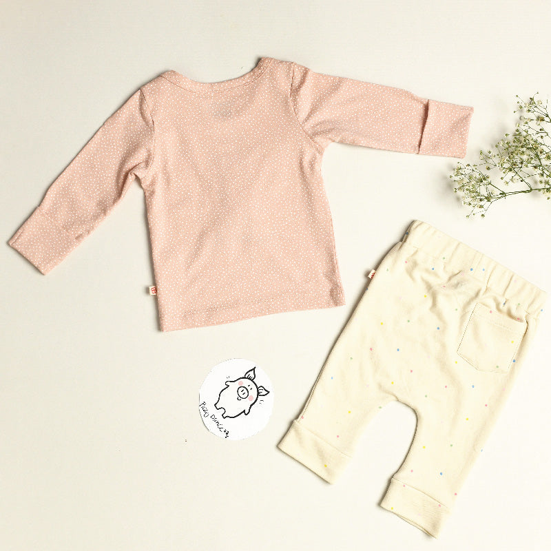 Baby Organic Cotton Top and Pants Set - Hopping & Popping