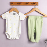 Baby Organic Cotton Bodysuit and Leggings Set - Moonstruck