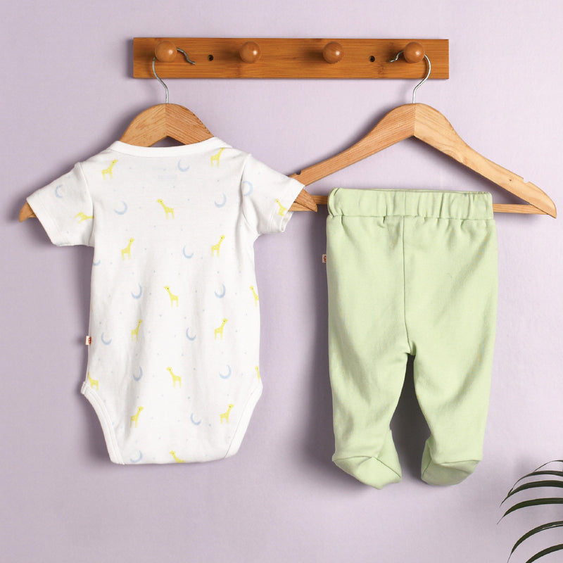 Baby Organic Cotton Bodysuit and Leggings Set - Moonstruck